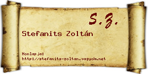 Stefanits Zoltán névjegykártya