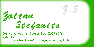 zoltan stefanits business card